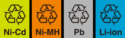 充電式電池のリサイクルマーク