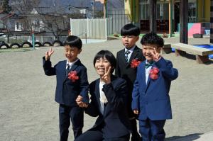 先生と記念写真