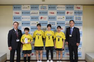 ▲表敬訪問にお越しになった選手のみなさん