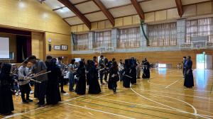 坂城中学校での剣道の様子