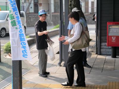 新井生徒会長　活動の様子