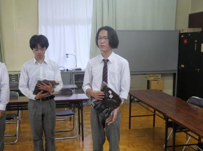 新井生徒会長 あいさつ