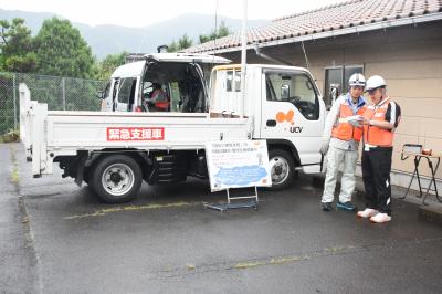 臨時災害放送局開設訓練様子