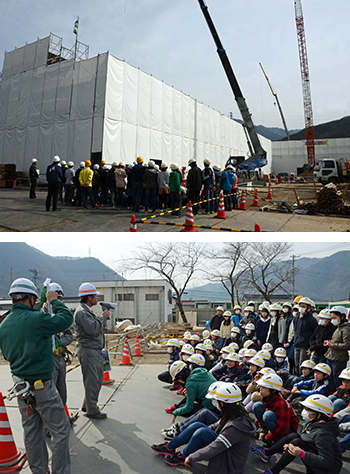 南条小建設現場見学