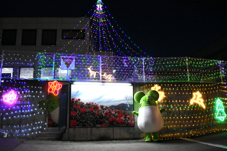 坂城駅前ライトアップ01